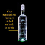 Bacardi Rum Custom Engraved & Personalized Bottle Decanter, Empty Decanter Liquorware Gifts