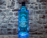 Bombay Sapphire Gin Custom Engraved & Personalized Bottle Decanter, Empty Decanter Liquorware Gifts