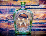 Crown Royal Custom Monogrammed Whiskey Decanter Personalized Engraved Gift, Empty Decanter Liquorware Gifts
