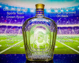 Crown Royal Whiskey Sports Team Bottle Decanter, Empty Decanter Liquorware Gifts