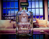 Disaronno Amaretto Custom Engraved/Etched & Personalized Bottle/Decanter, Empty Decanter Liquorware Gifts