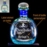 Don Julio Blanco Tequila Custom Engraved & Personalized Bottle Decanter, Empty Decanter Liquorware Gifts