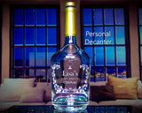 Hennessy Cognac Custom Engraved & Personalized Bottle Decanter, Empty Decanter Liquorware Gifts