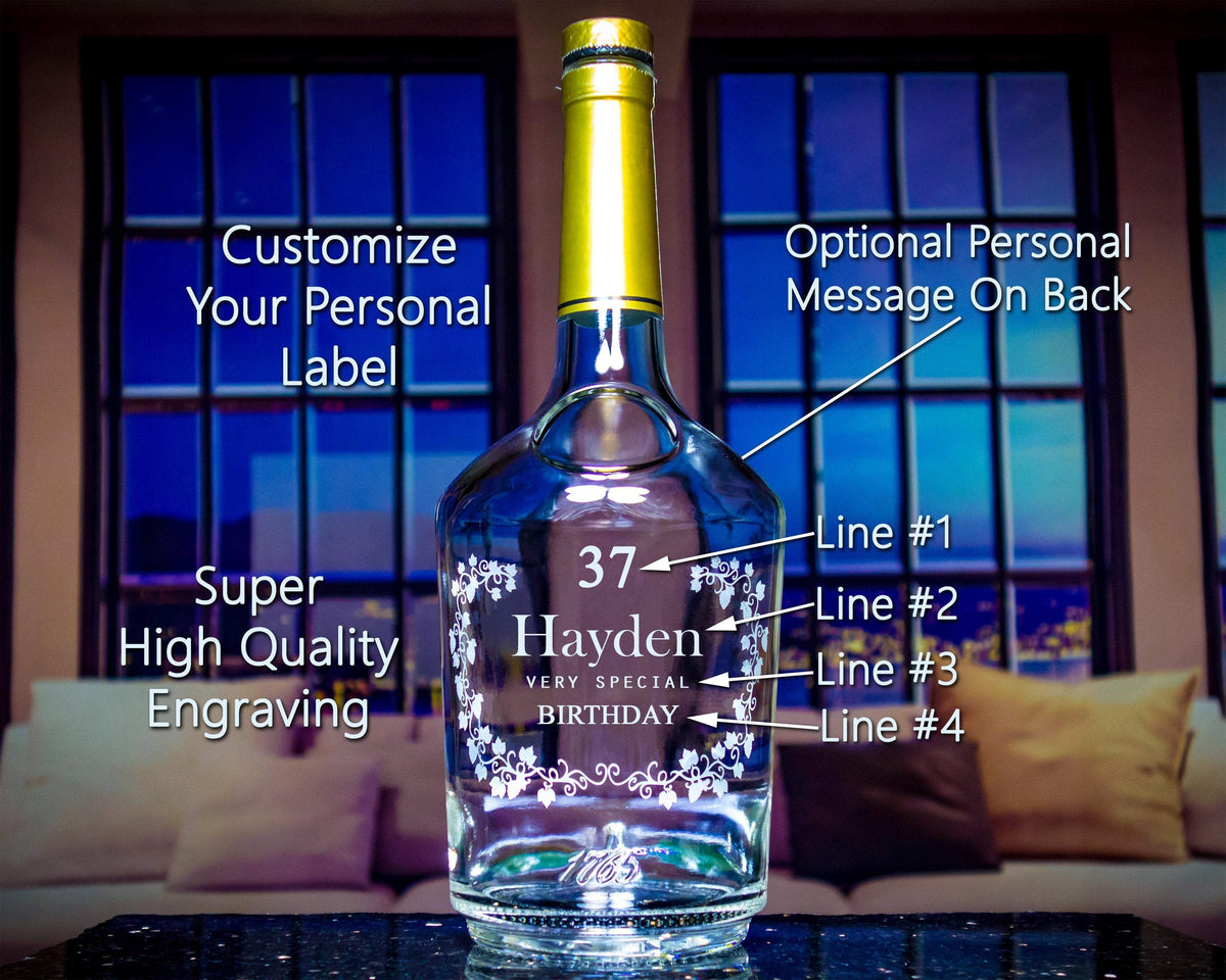 Hennessy Cognac Custom Engraved & Personalized Bottle Decanter