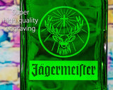 Jagermeister Custom Engraved & Personalized Bottle Decanter, Empty Decanter Liquorware Gifts
