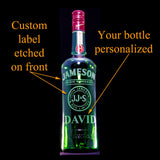 Jameson Whiskey Custom Engraved & Personalized Bottle, Empty Decanter Liquorware Gifts