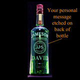 Jameson Whiskey Custom Engraved & Personalized Bottle, Empty Decanter Liquorware Gifts
