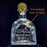 Patron Tequila Engraved Etched Personalized Bottle, Empty Decanter Liquorware Gifts