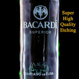 Bacardi Rum Custom Engraved & Personalized Bottle Decanter, Empty Decanter Liquorware Gifts 