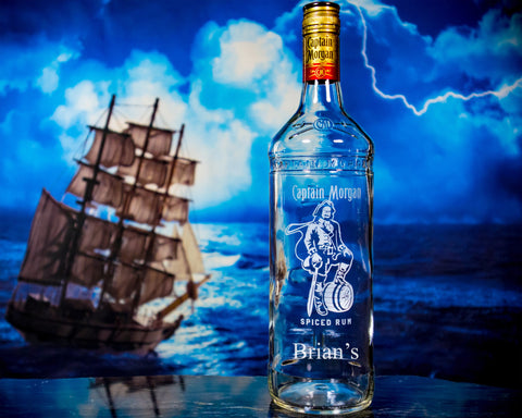 Captain Morgan Rum Custom Engraved & Personalized Bottle Decanter Liquorware Gifts 