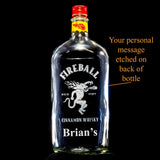 Fireball Whisky / Whiskey Custom Engraved & Personalized Bottle Decanter, Empty Decanter Liquorware Gifts 