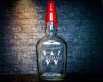 Maker's Mark Whisky Engraved Monogram Bottle-Decanter, Empty Decanter Liquorware Gifts 